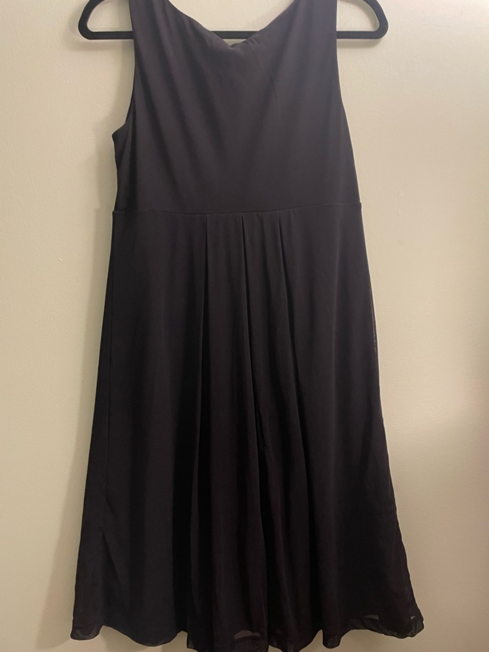 Womens MEXX Chiiffon A-line Midi dress size medium Black